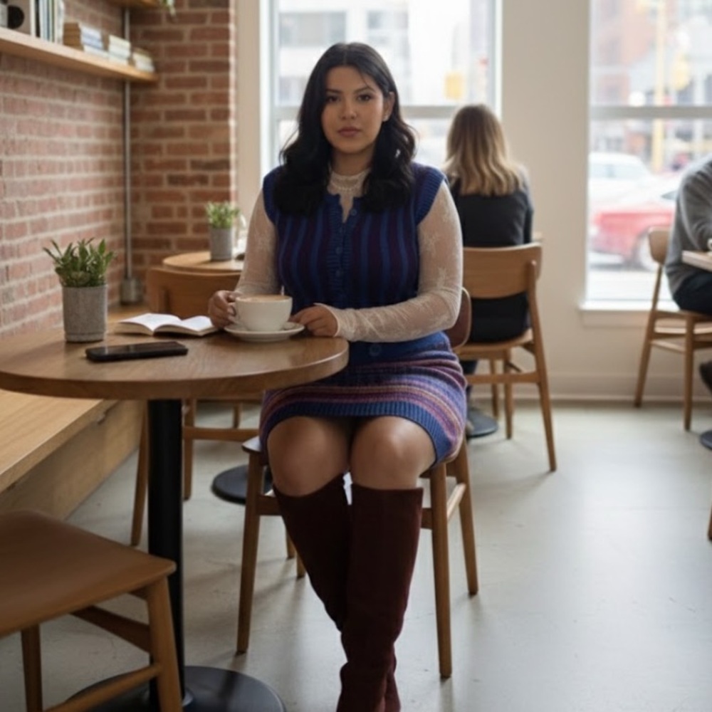 Nanette Lepore Blue and Purple Striped Mini Dress - Picture 2 of 11